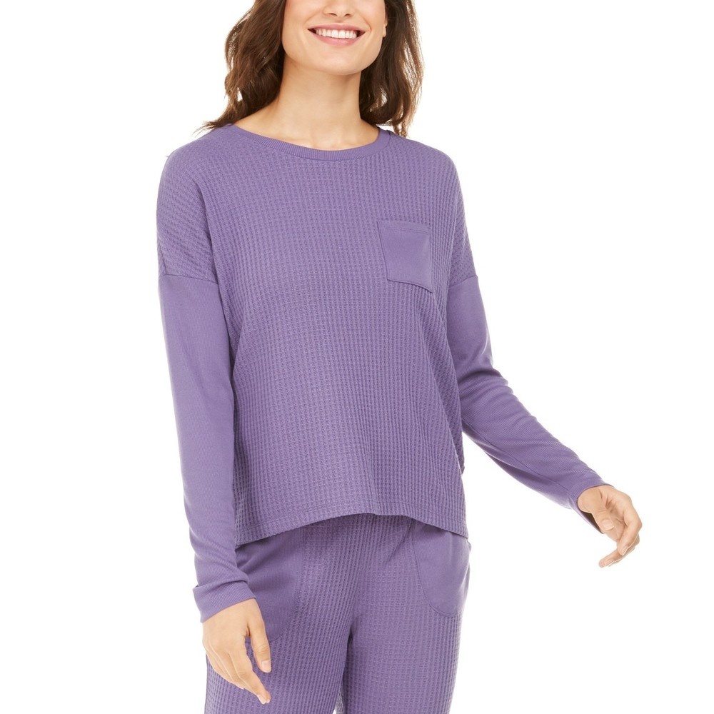 Alfani Womens Thermal Pajama Top Size X-Small